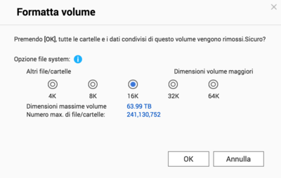 Tipo di formattazione