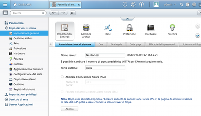 Configurazione porta Qnap